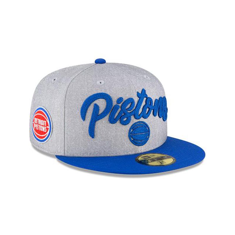 NBA Detroit Pistons Draft 59Fifty Fitted (GCK2883) - Grey New Era Caps